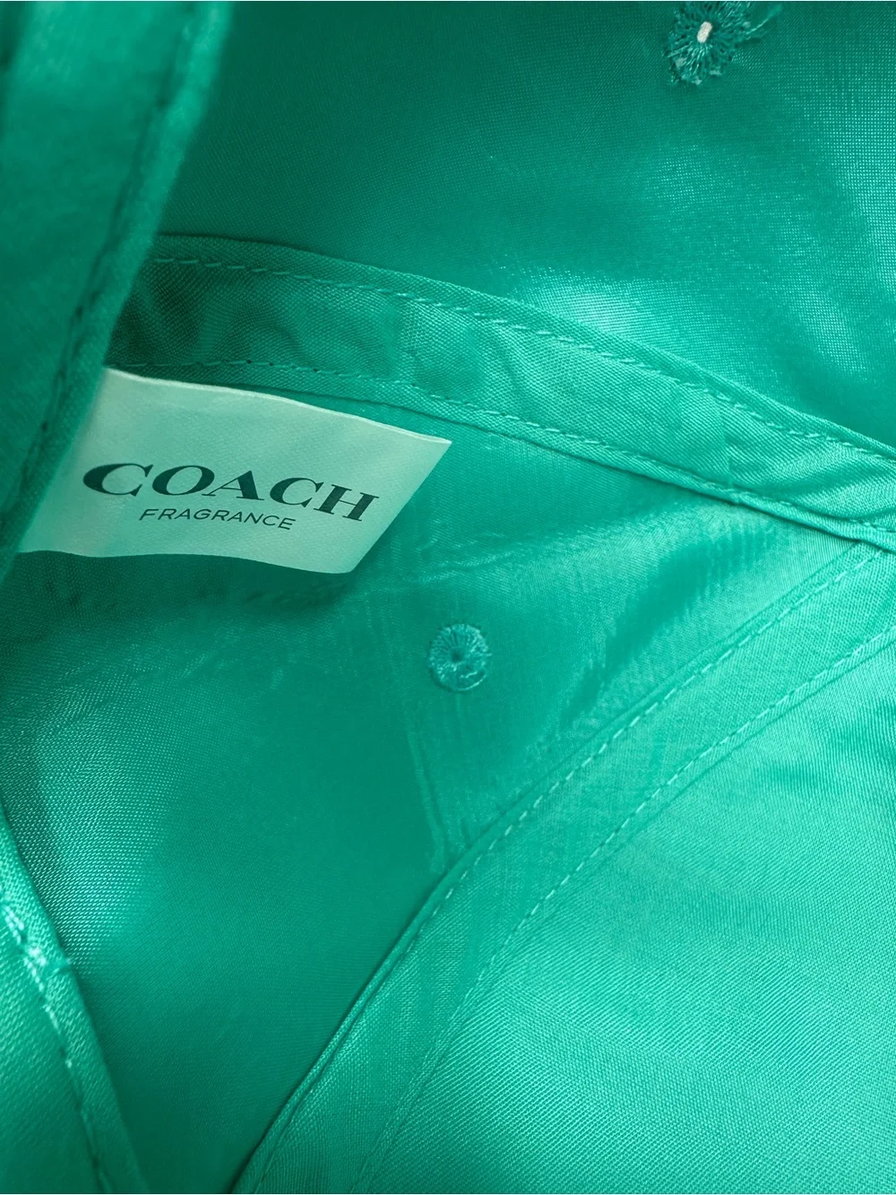 Coach Fragrance Aqua Monogram “C” Baseball Cap Hat Adjustable - Picture 6 of 6
